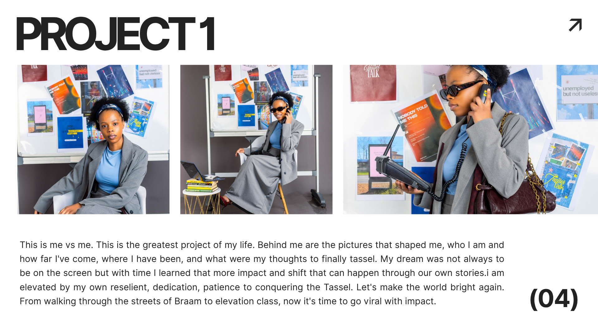 Tassel Talk portfolio slide 04: Project 1