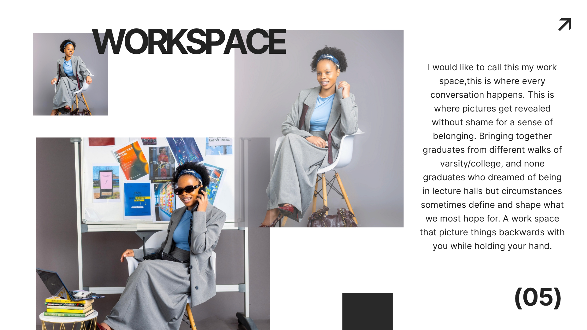 Tassel Talk portfolio slide 05: Workspace